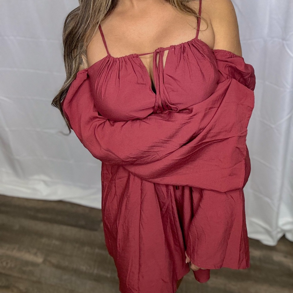 Berry mini summer dress